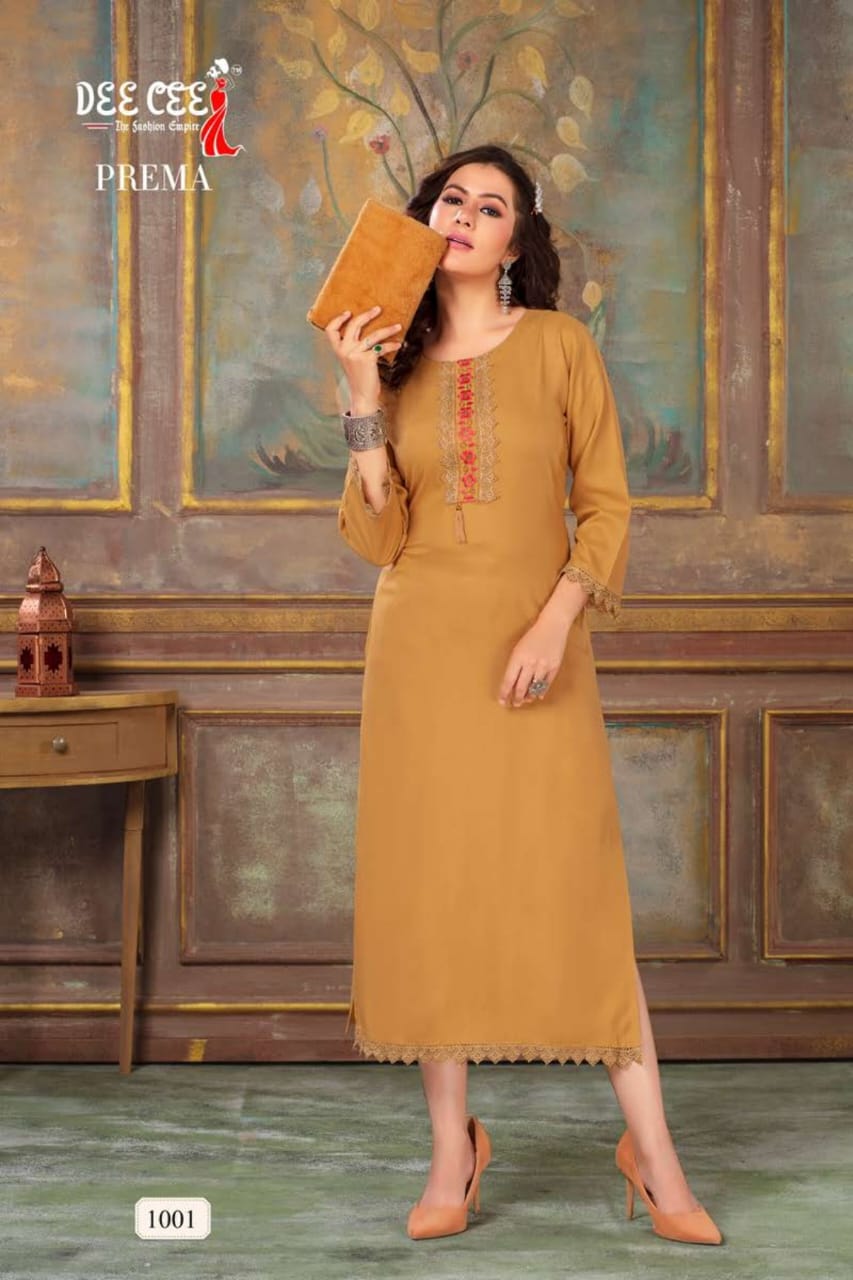 Prema Deecee 1001-1006 Series Latest Designer Kurti Set (325x06).