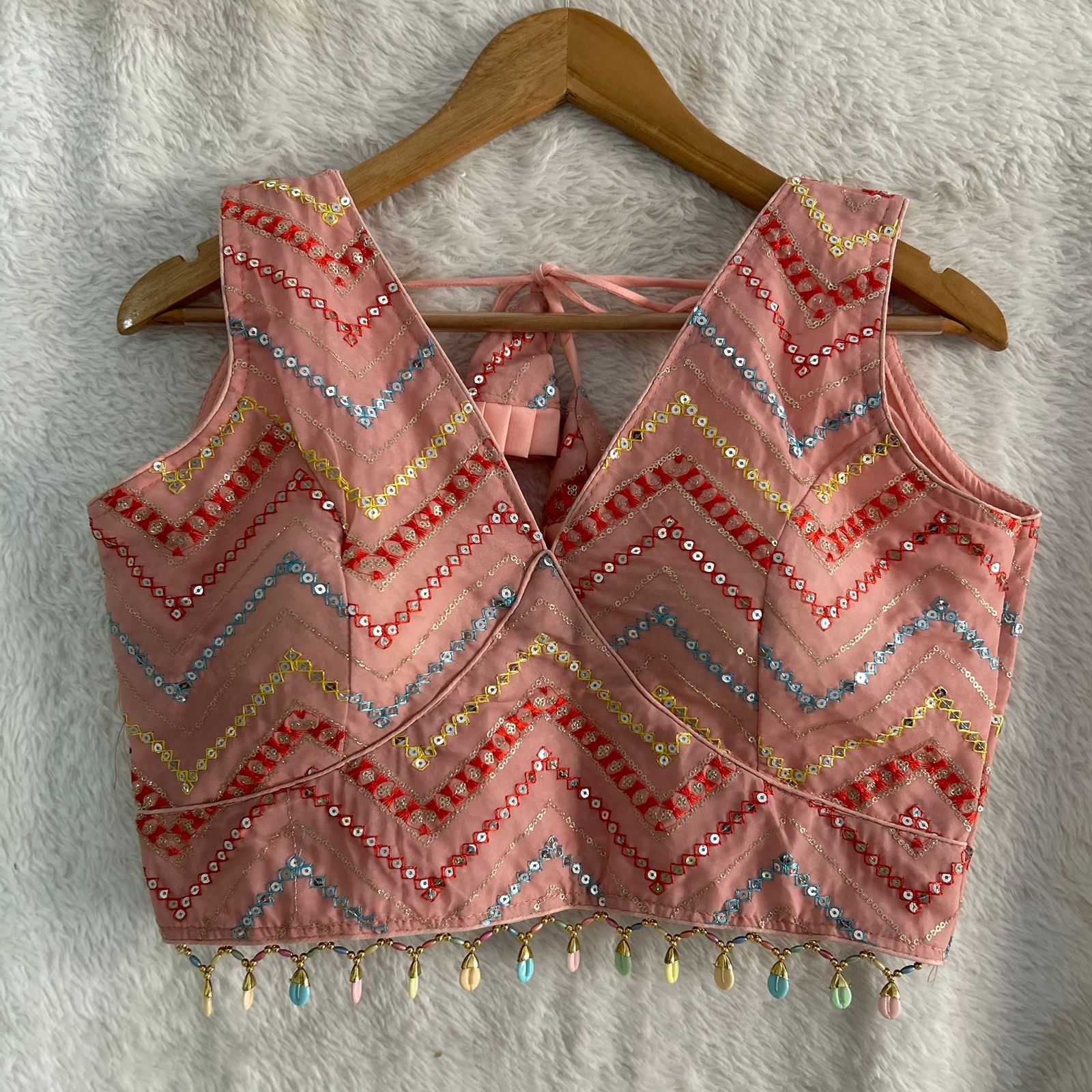 New Year Special Traditional Heavy Fox Georgette Blouse