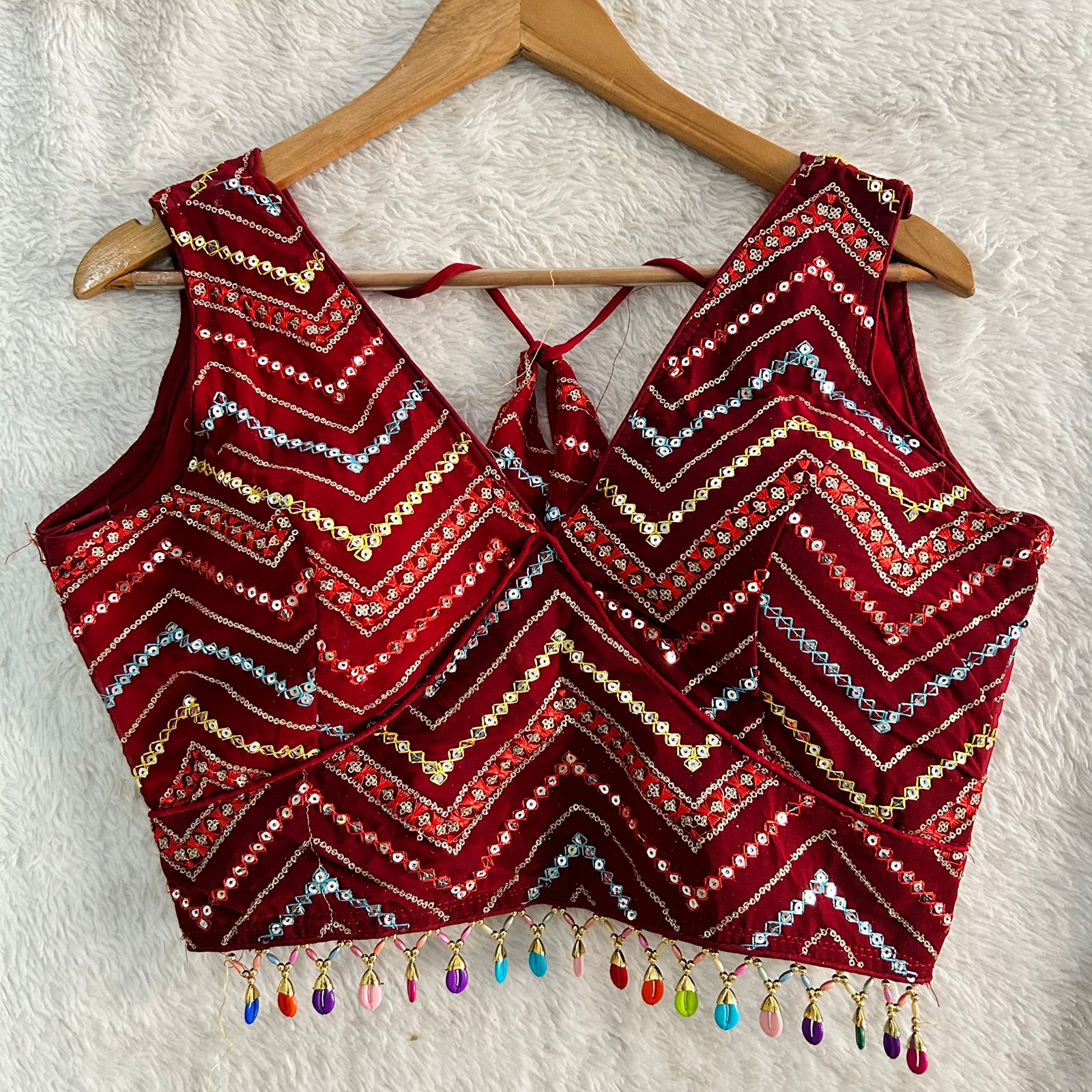 New Year Special Traditional Heavy Fox Georgette Blouse