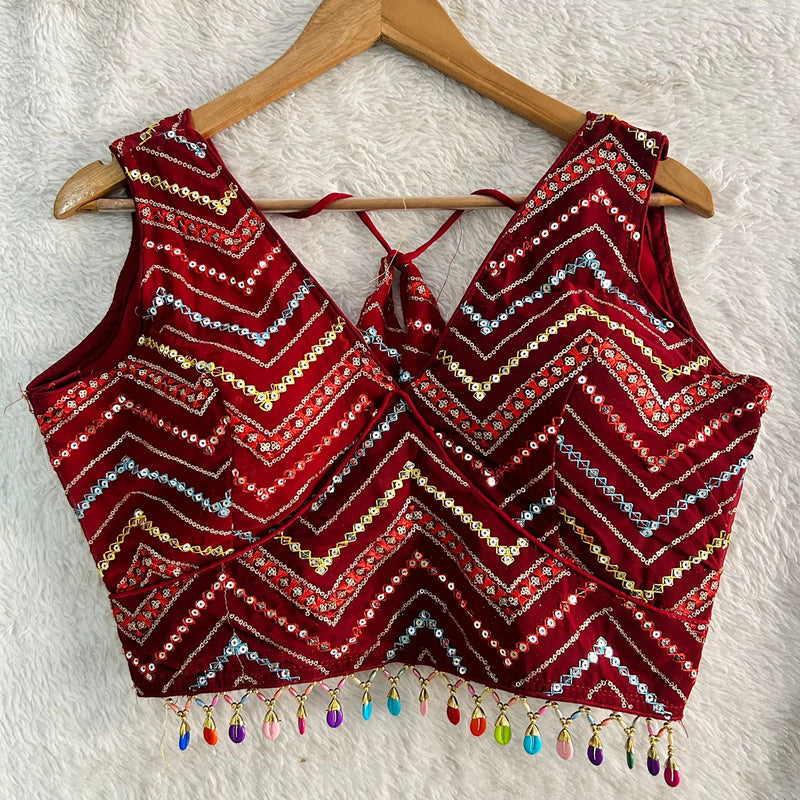 New Year Special Traditional Heavy Fox Georgette Blouse