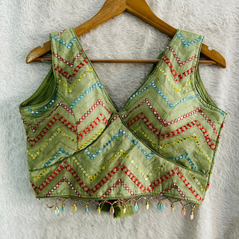 New Year Special Traditional Heavy Fox Georgette Blouse