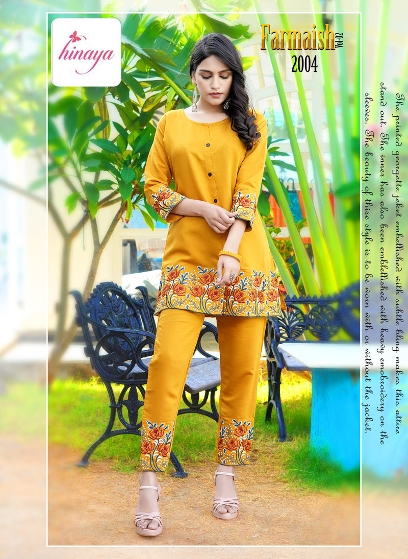 Hinaya Furmaish Vol-1 Designer Co-ord Sets (655x04)