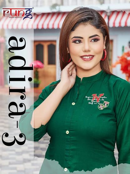 Rung Adira Vol 3 Fancy Rayon Embroidery Tops Catalog (250x10)