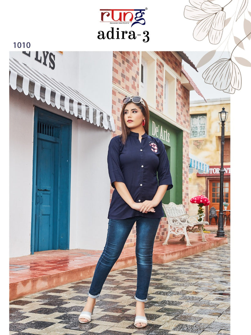 Rung Adira Vol 3 Fancy Rayon Embroidery Tops Catalog (250x10)