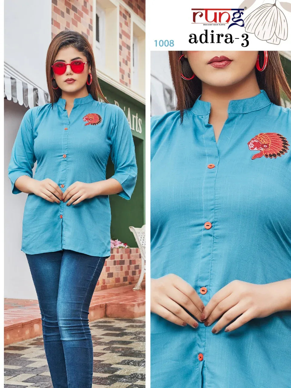 Rung Adira Vol 3 Fancy Rayon Embroidery Tops Catalog (250x10)