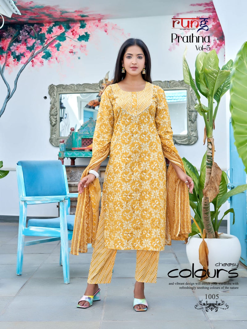 Rung Prarthna Vol 3 Cotton Kurti Set (580x06)