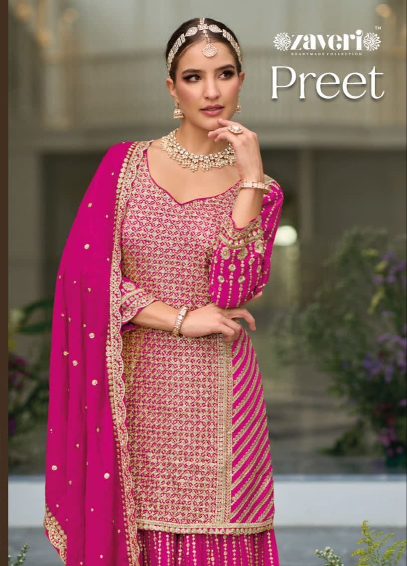 Eba Lifestyle Preet Silk Heavy Embroidery Collection Readymade Suits (1899X04)