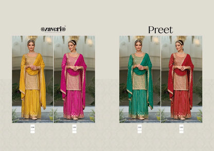 Eba Lifestyle Preet Silk Heavy Embroidery Collection Readymade Suits (1899X04)