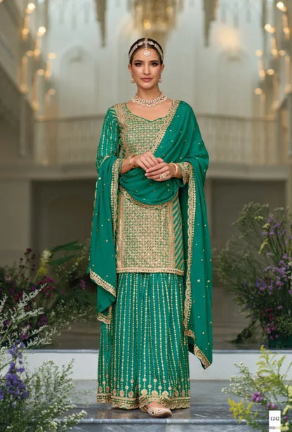 Eba Lifestyle Preet Silk Heavy Embroidery Collection Readymade Suits (1899X04)