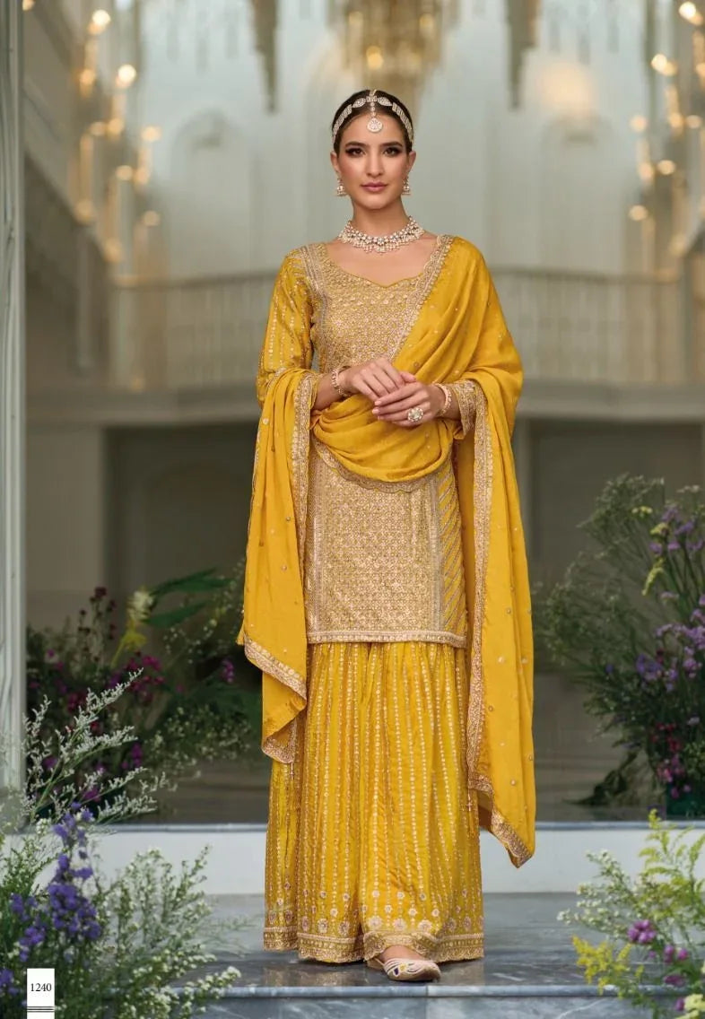 Eba Lifestyle Preet Silk Heavy Embroidery Collection Readymade Suits (1899X04)