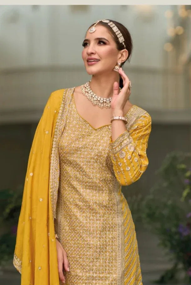 Eba Lifestyle Preet Silk Heavy Embroidery Collection Readymade Suits (1899X04)