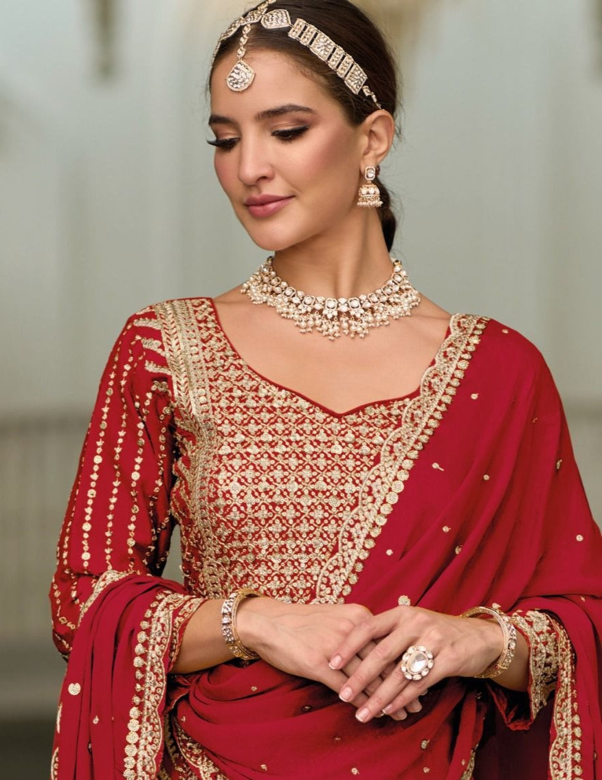 Eba Lifestyle Preet Silk Heavy Embroidery Collection Readymade Suits (1899X04)