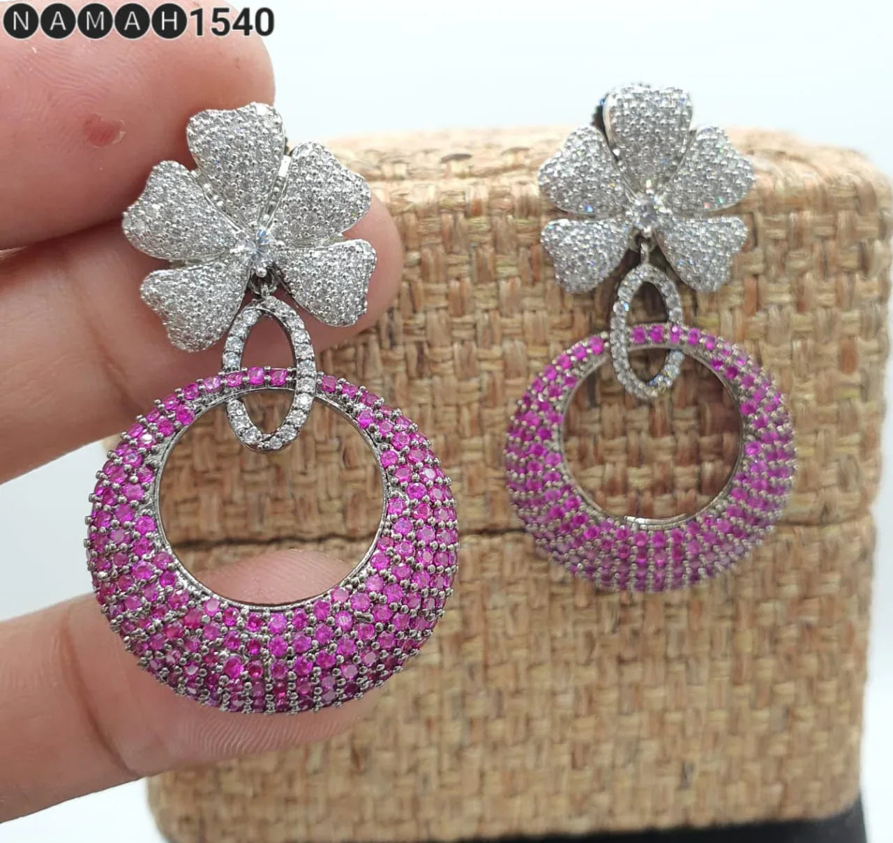 Beautiful American Diamond Earrings Set