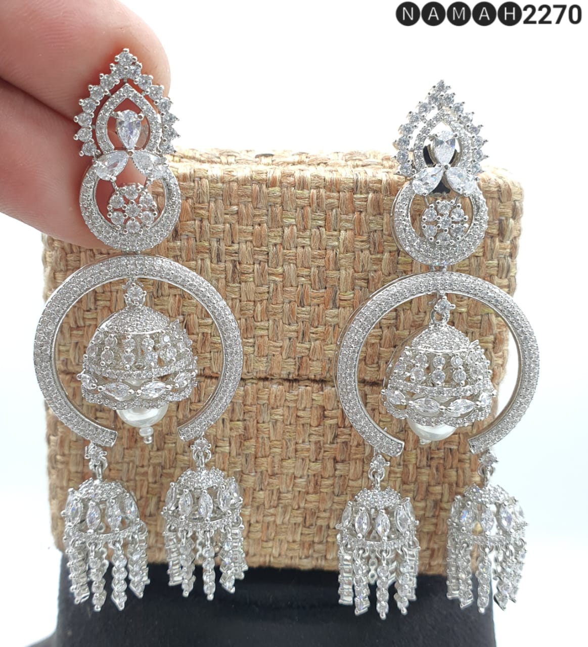 Beautiful American Diamond Earrings Set