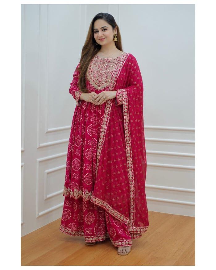 Beautiful Designer Anarkali Sharara Suit
