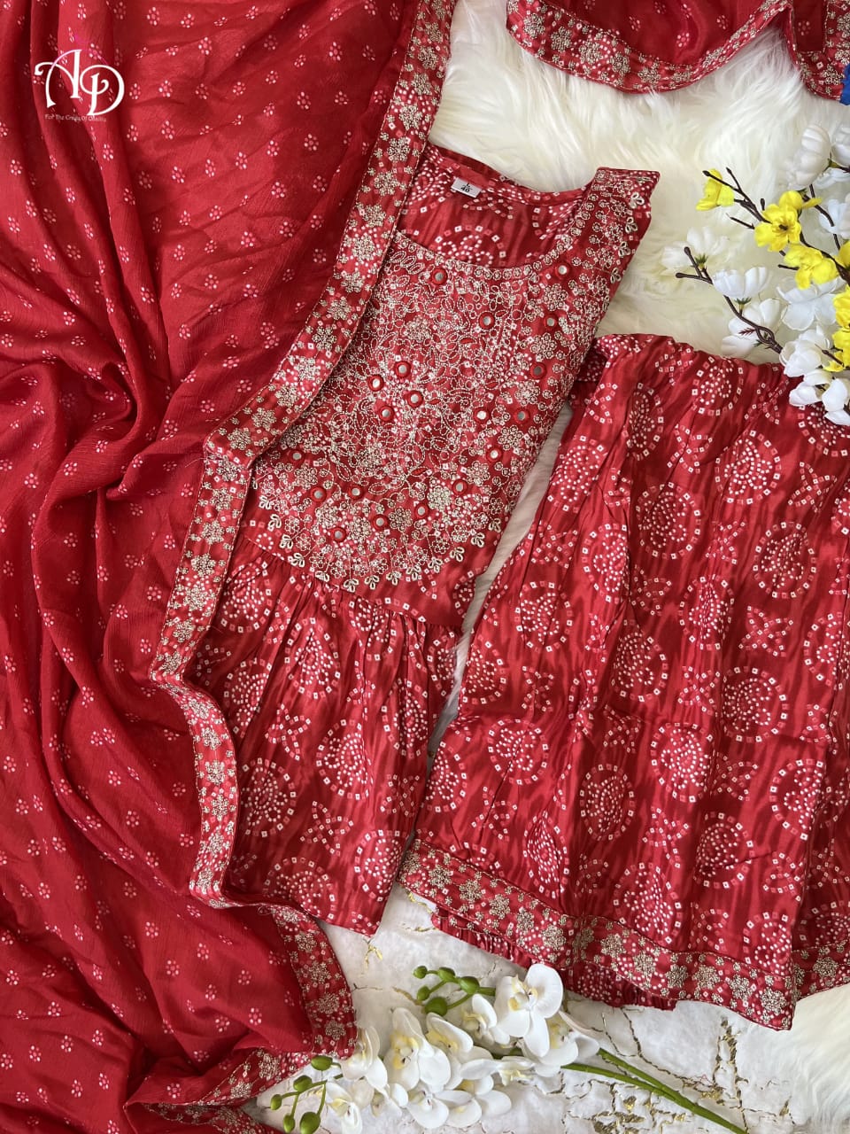 Beautiful Designer Anarkali Sharara Suit