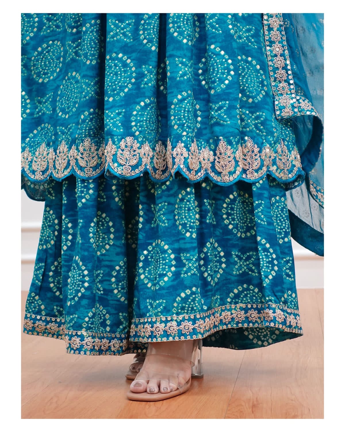 Beautiful Designer Anarkali Sharara Suit