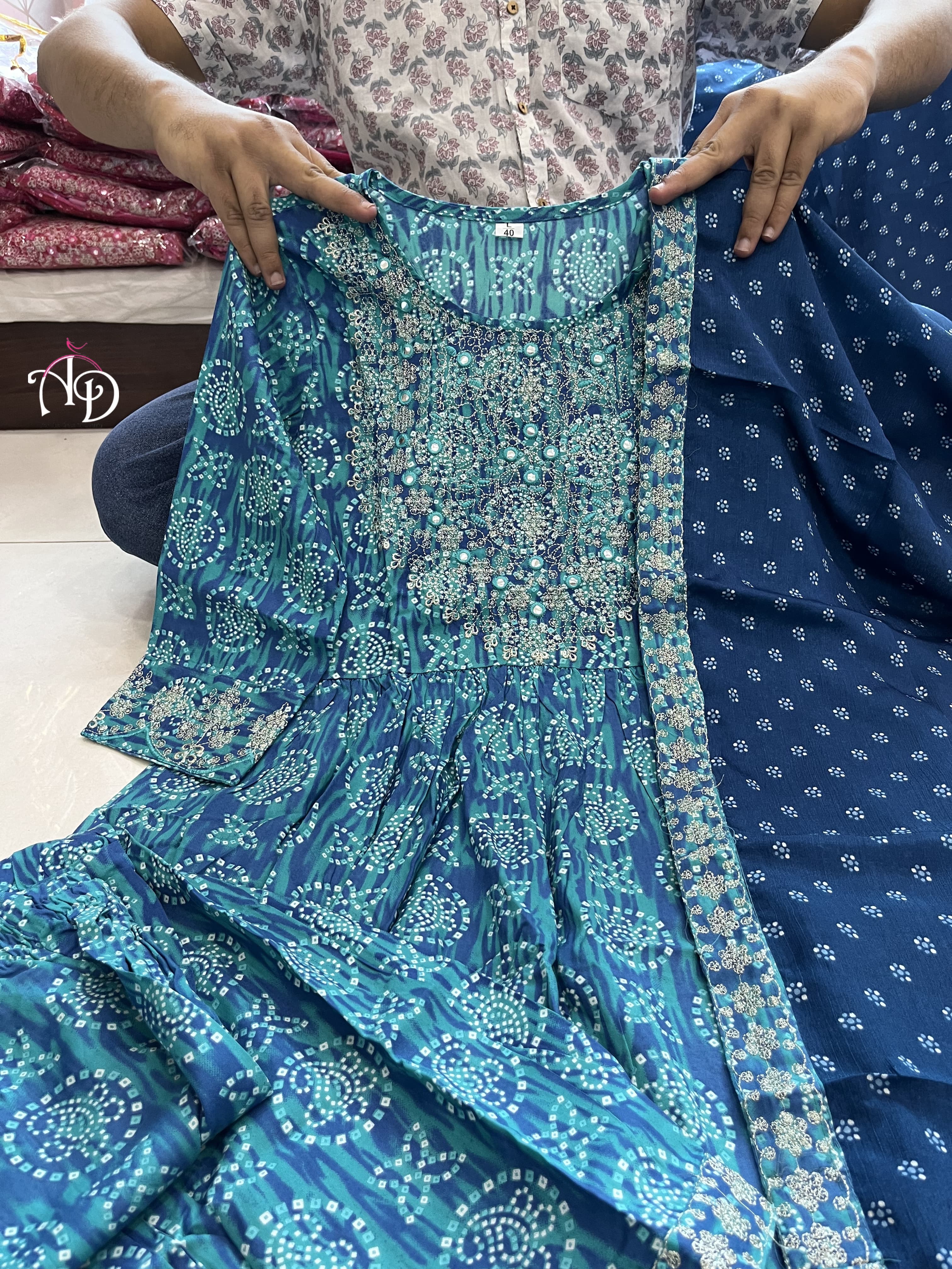 Beautiful Designer Anarkali Sharara Suit