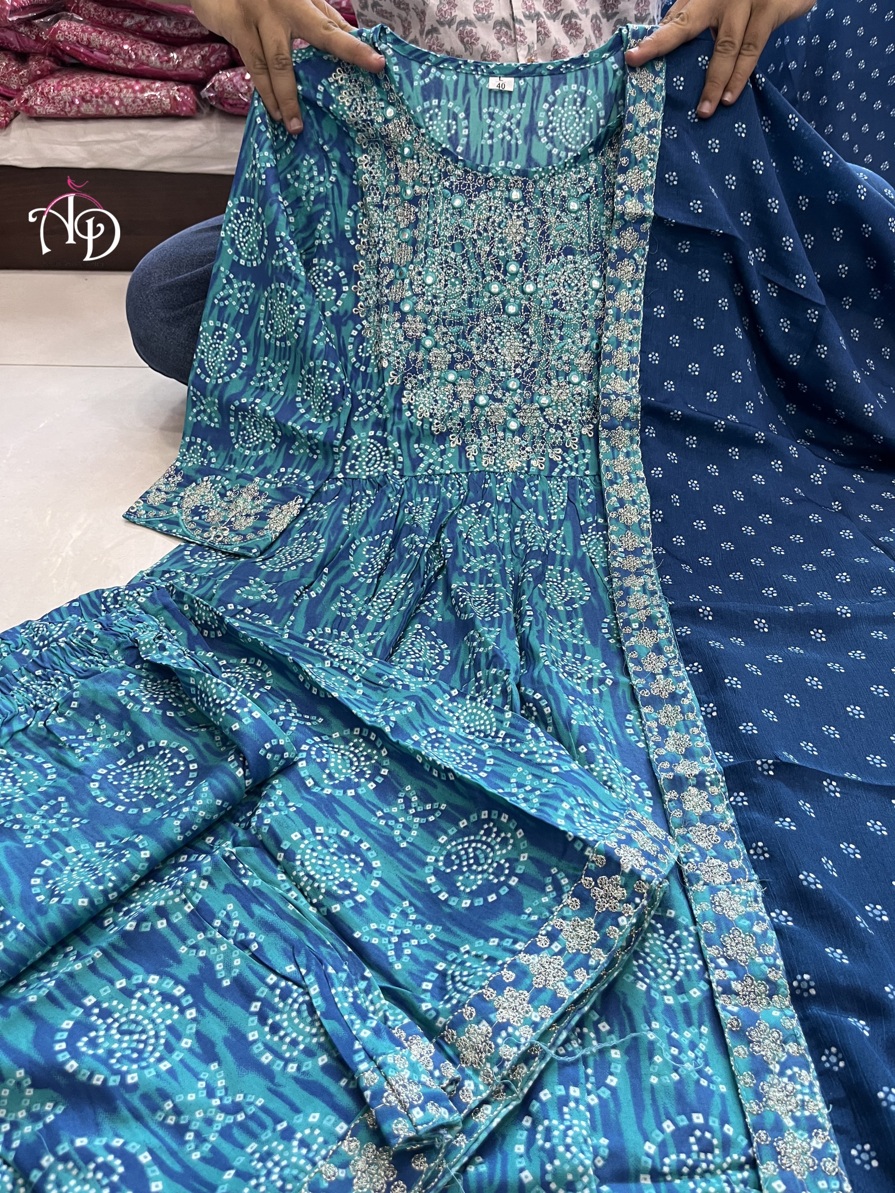 Beautiful Designer Anarkali Sharara Suit