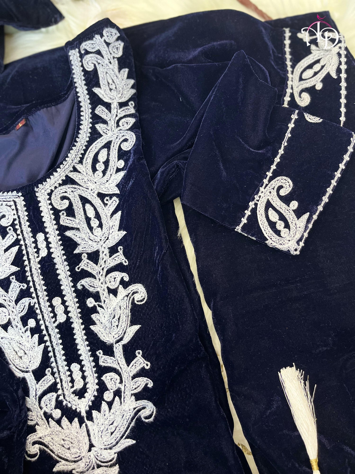Beautiful Winter Designer Velvet Suit