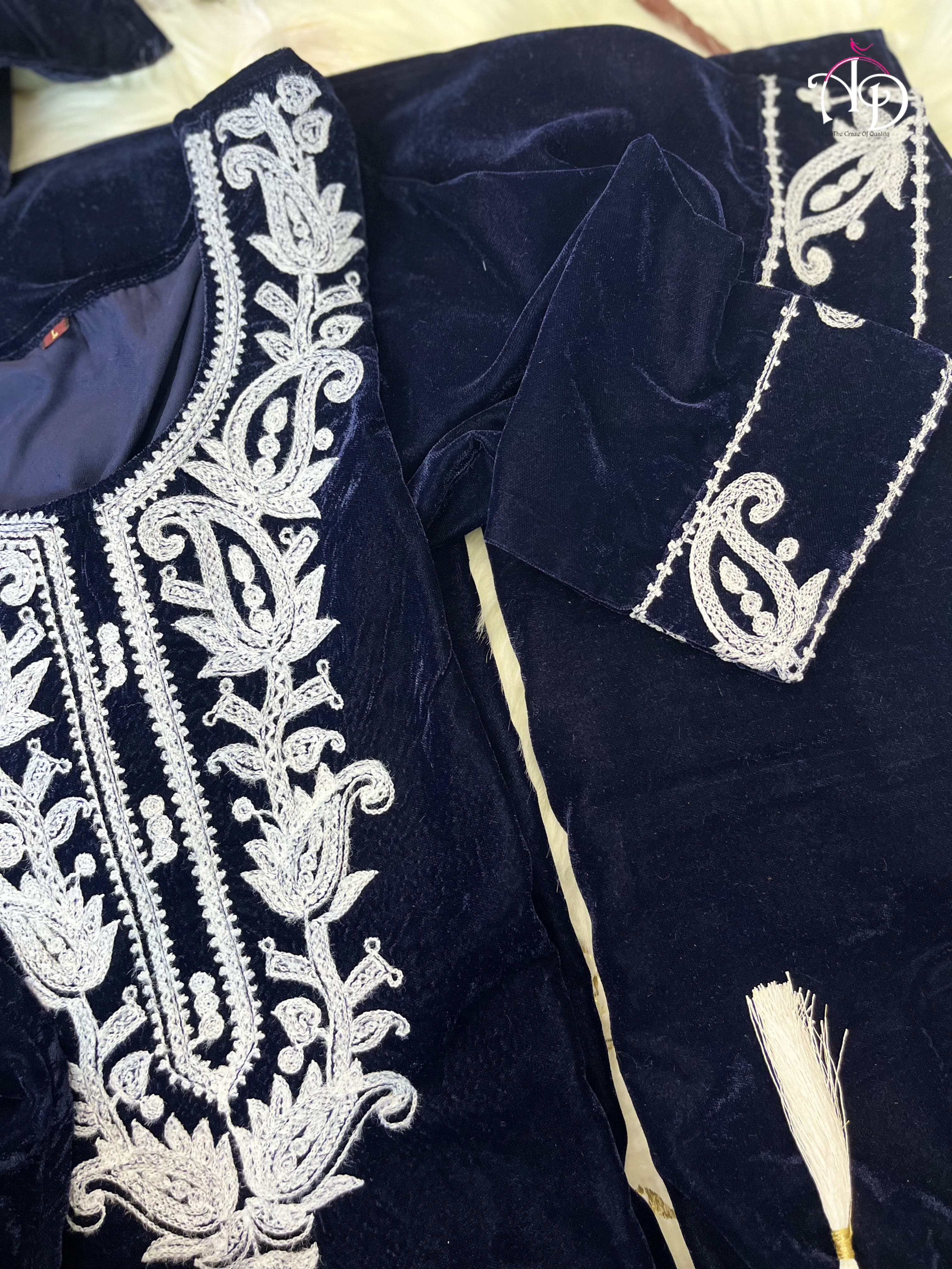 Beautiful Winter Designer Velvet Suit