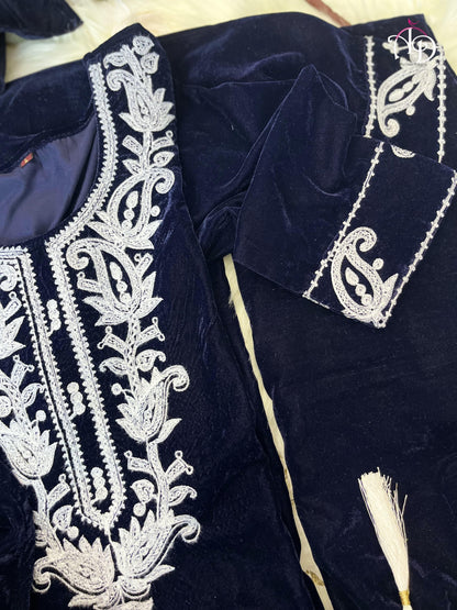 Beautiful Winter Designer Velvet Suit
