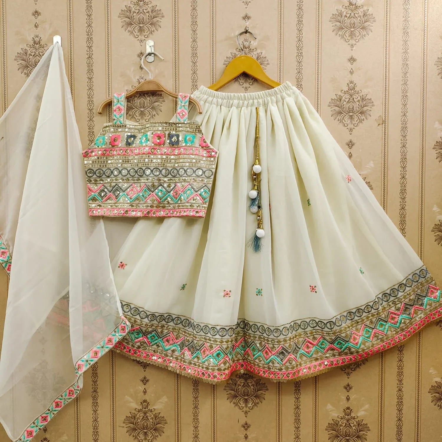 Beautiful Designer Pure Georgette Kids &amp; Adult Lehenga Choli