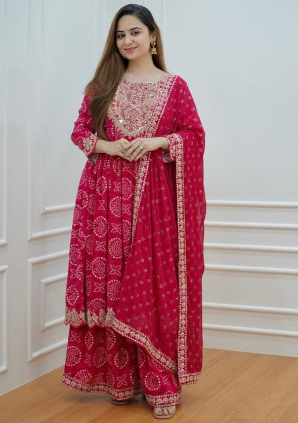 Beautiful Designer Anarkali Sharara Suit