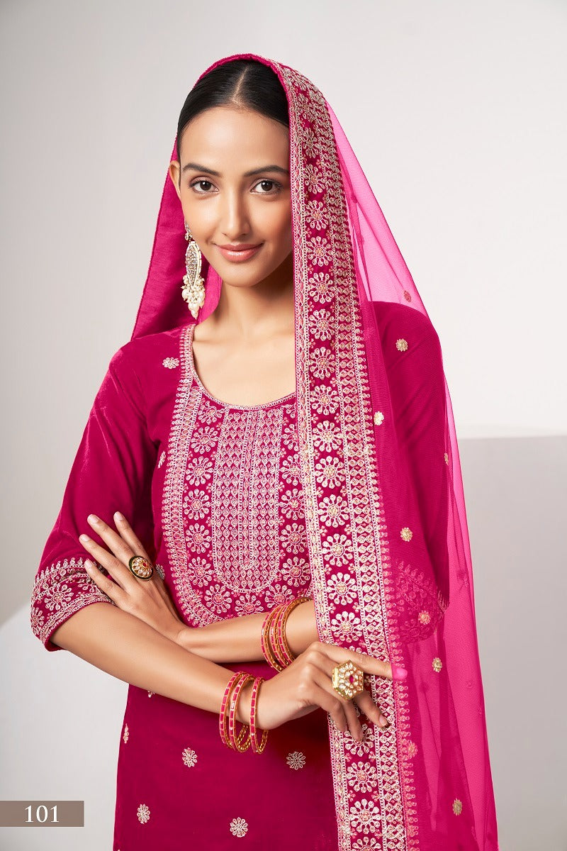 Beautiful Designer Velvet Suit Sabhyata Vol – 1