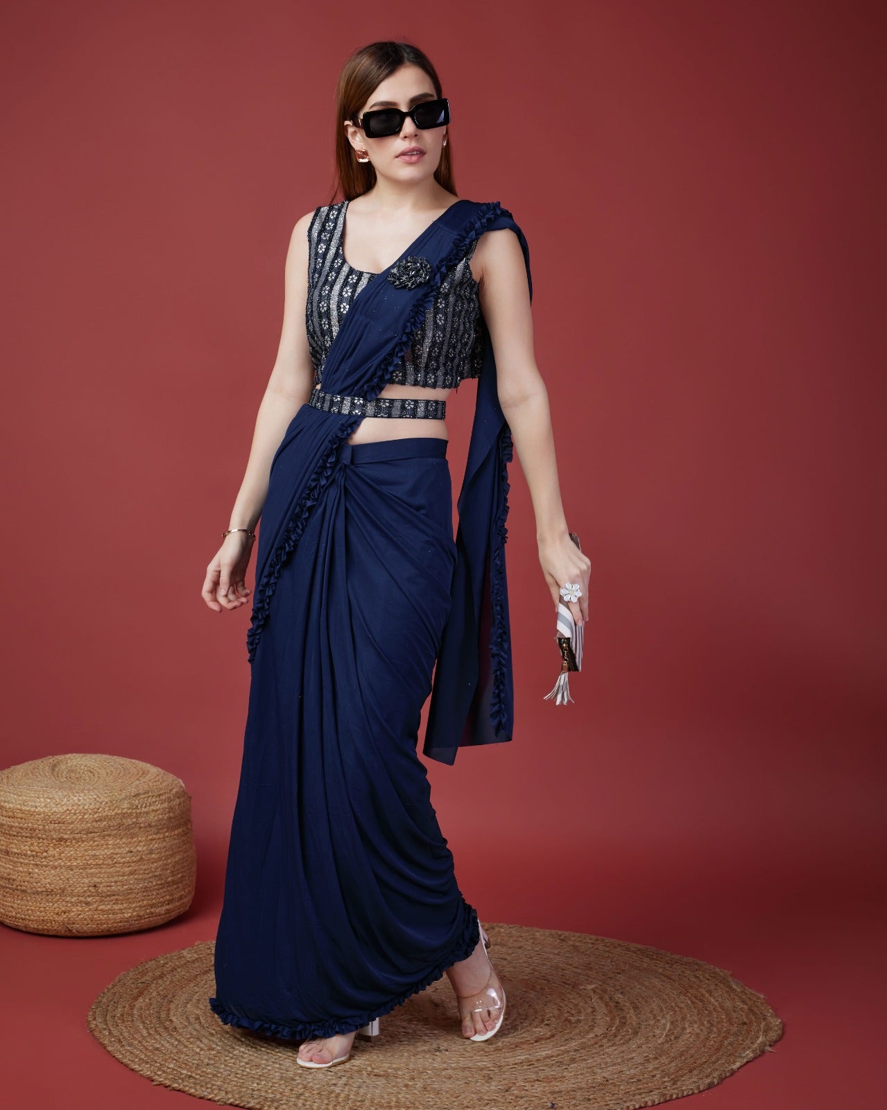Beautiful Designer Ready To Wear One minute Saree