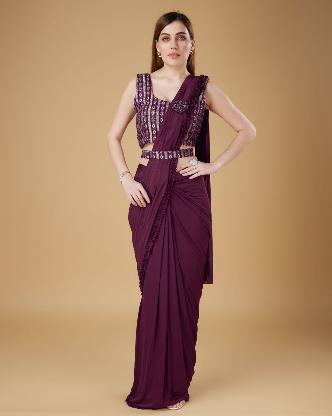 Beautiful Designer Ready To Wear One minute Saree