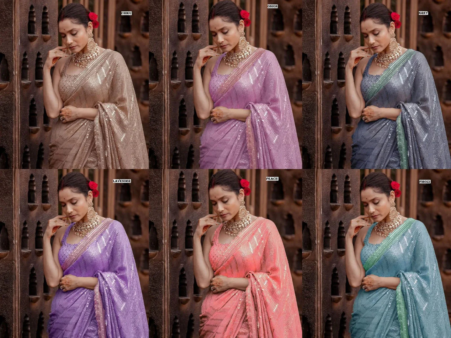 Georgette Sequence Saree