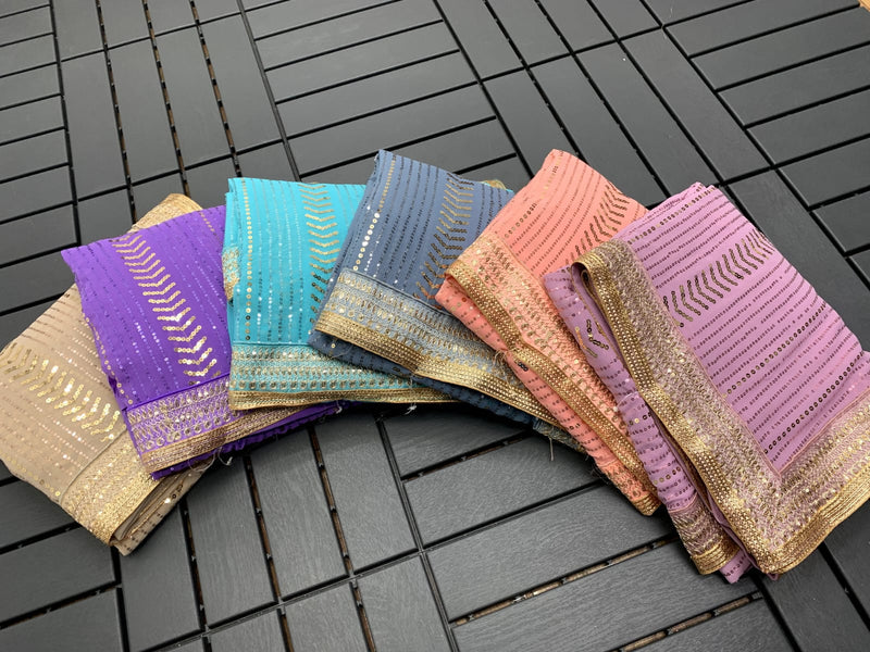 Georgette Sequence Saree