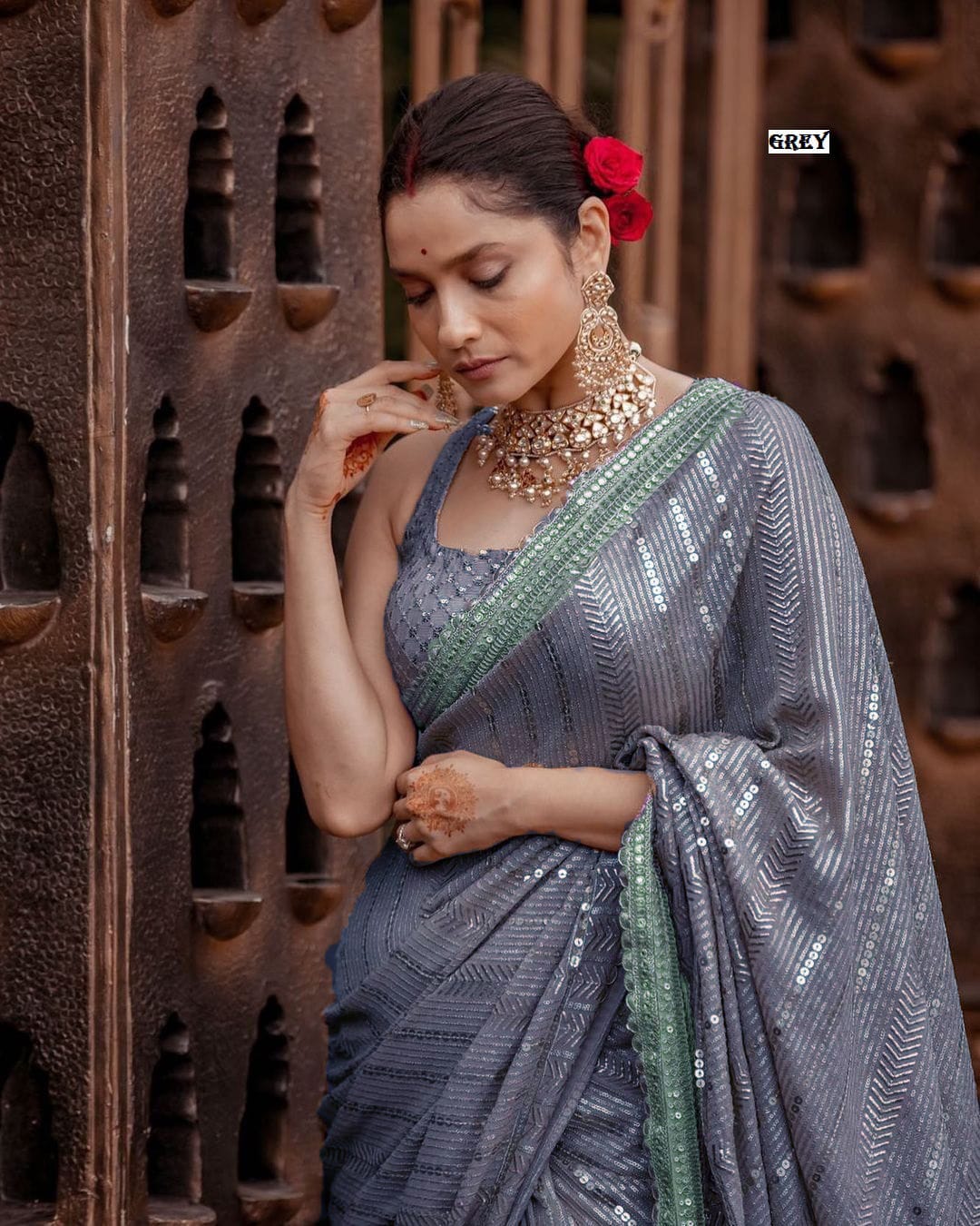 Georgette Sequence Saree