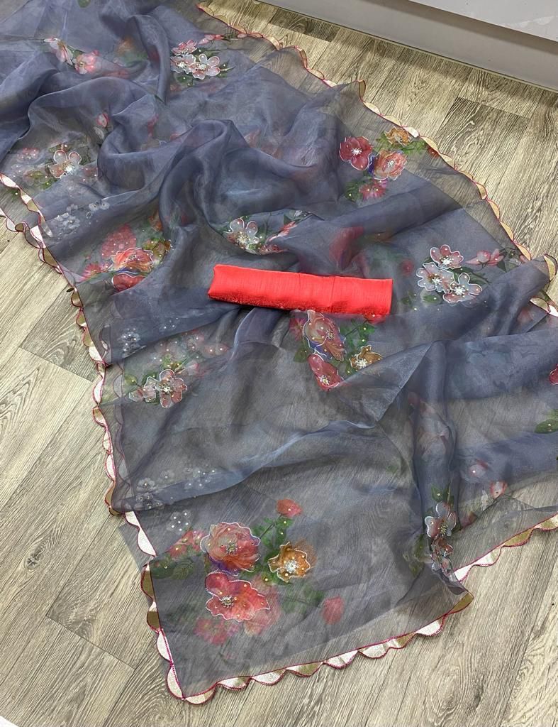Beautiful Designer Soft Organza Saree