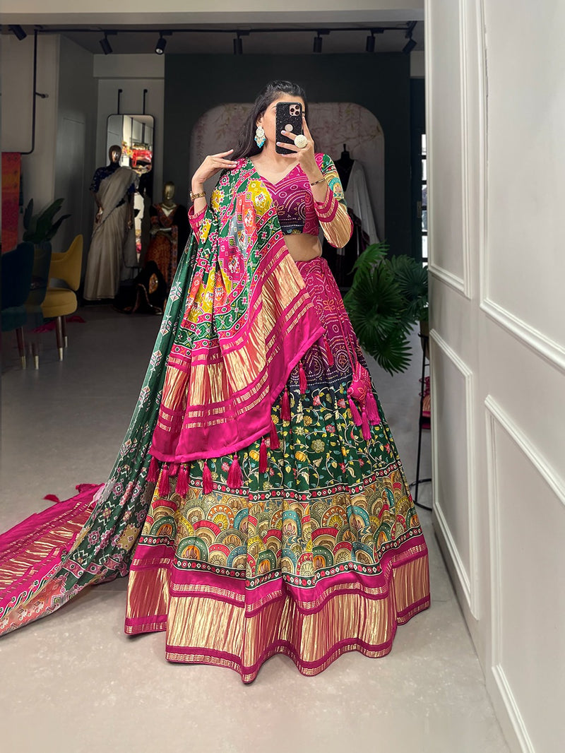Gajji Silk Lehenga Choli