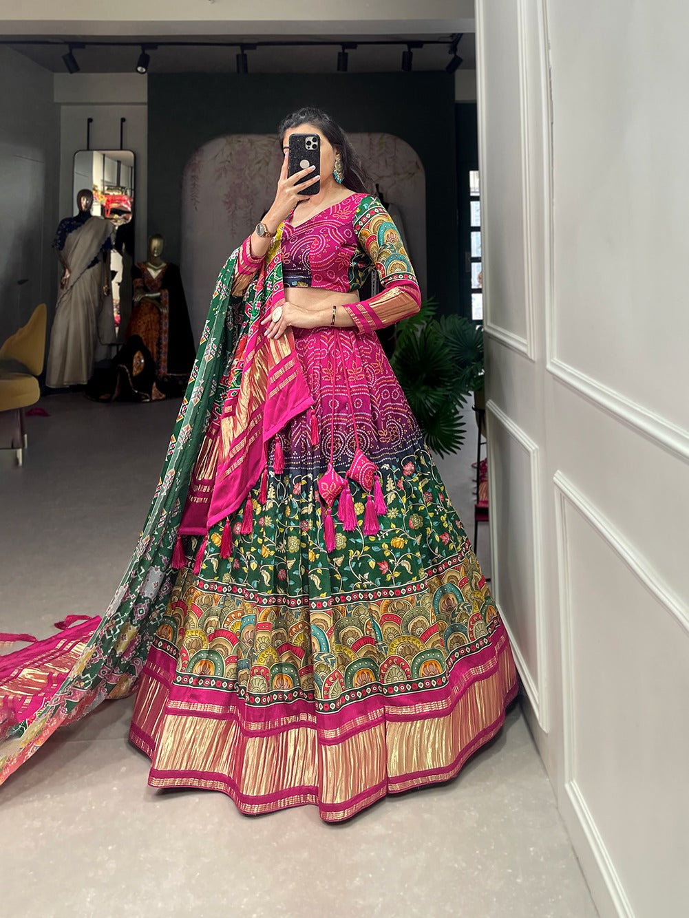 Gajji Silk Lehenga Choli