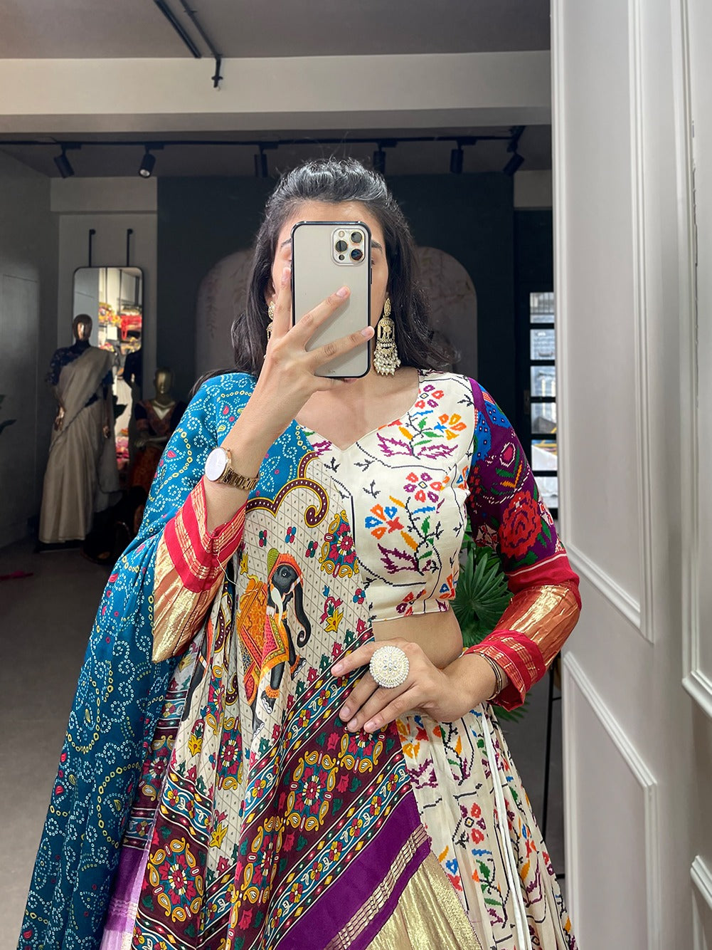 Gajji Silk Lehenga Choli