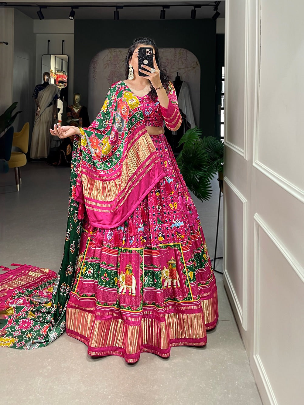 Gajji Silk Lehenga Choli