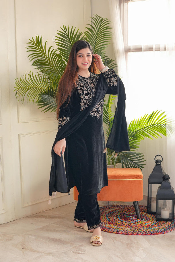 Beautiful Designer Shanya Pure High Quality Velvet Suit Set