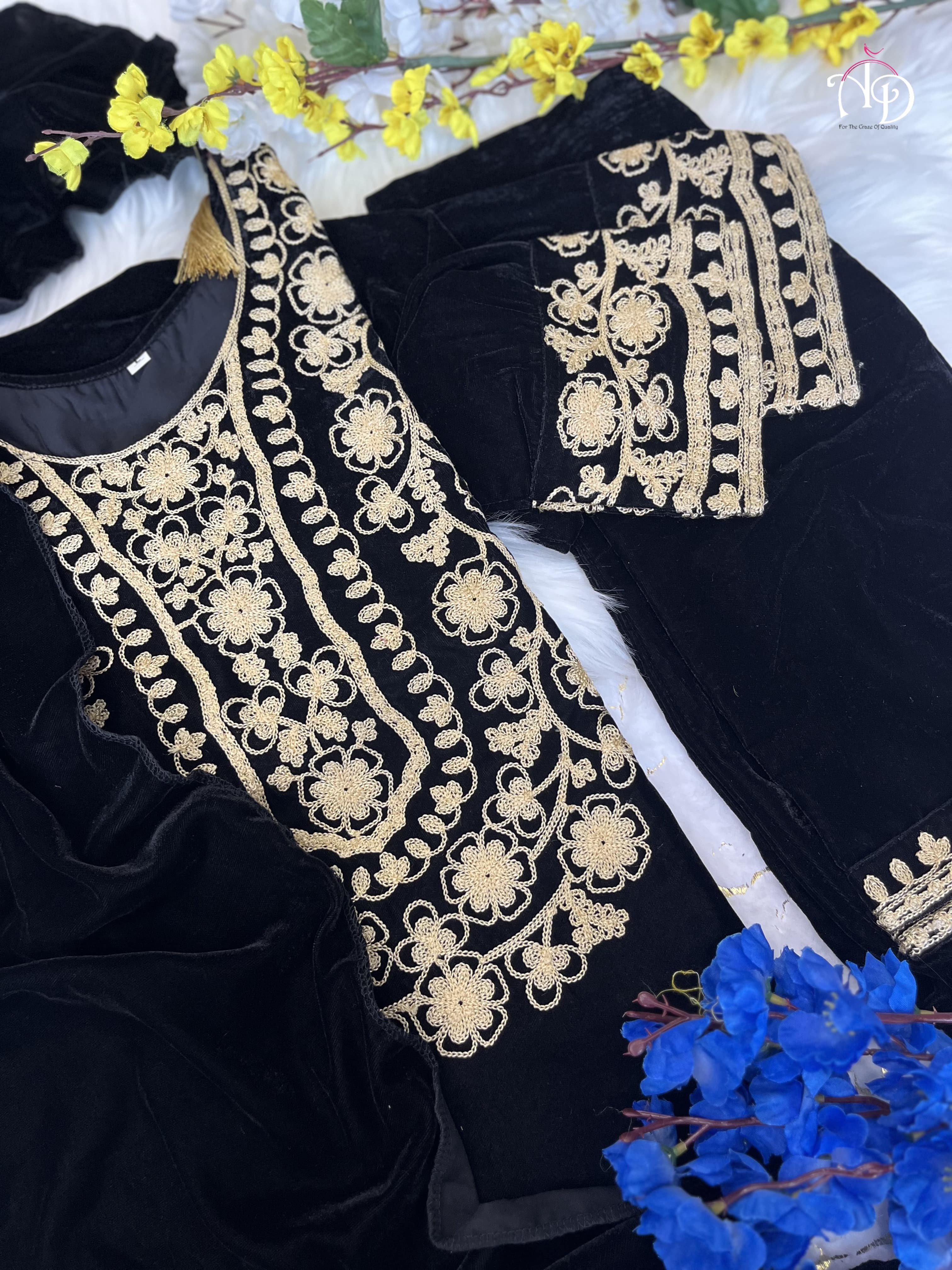 Beautiful Designer Shanya Pure High Quality Velvet Suit Set