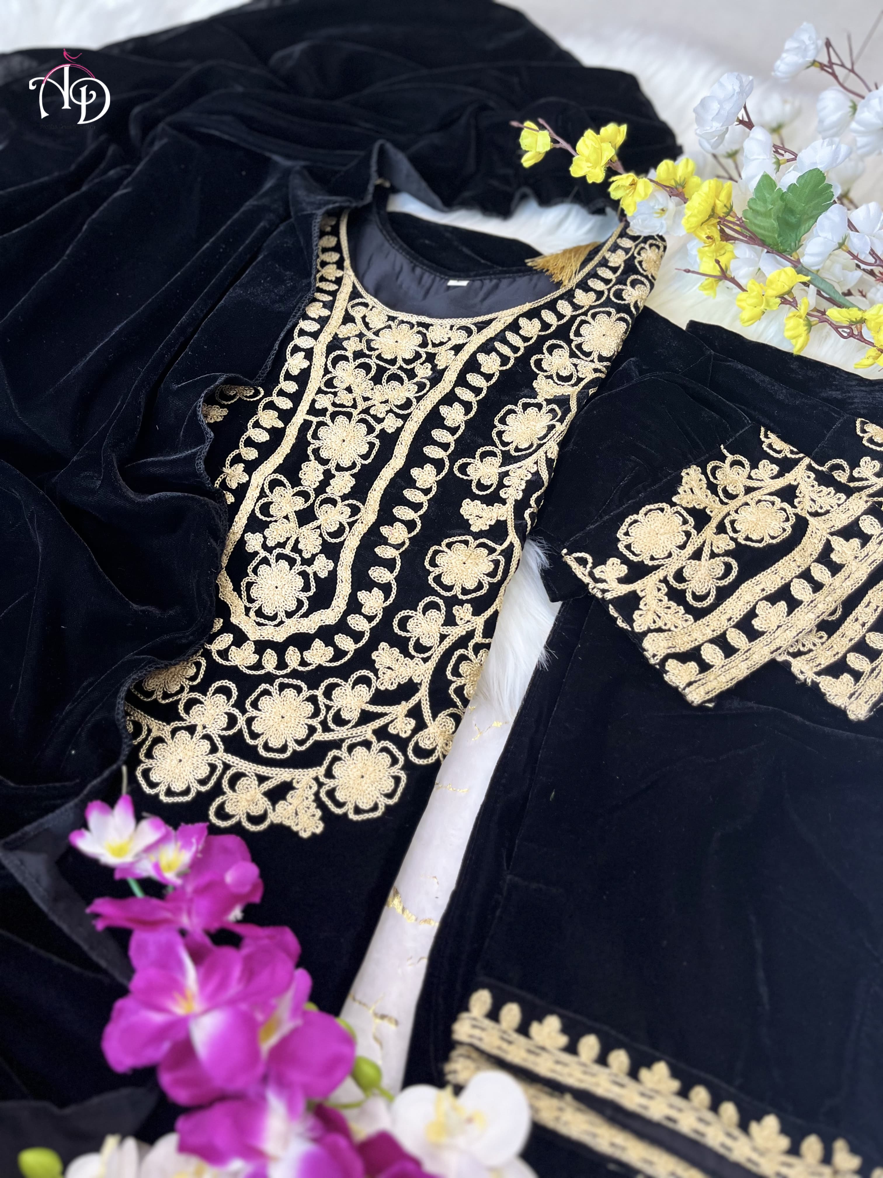 Beautiful Designer Shanya Pure High Quality Velvet Suit Set