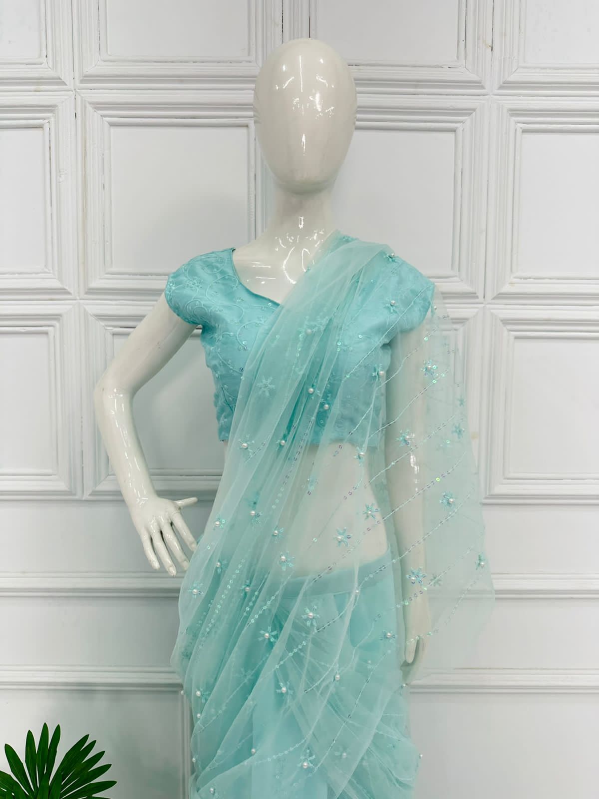 Beautiful Designer Faux Georgette Lehenga Saree