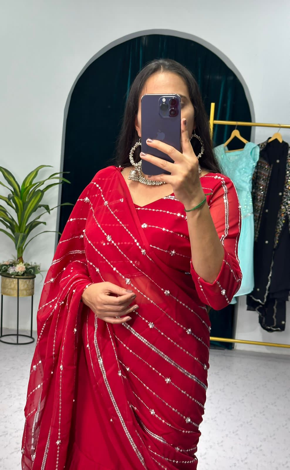 Beautiful Designer Faux Georgette Lehenga Saree