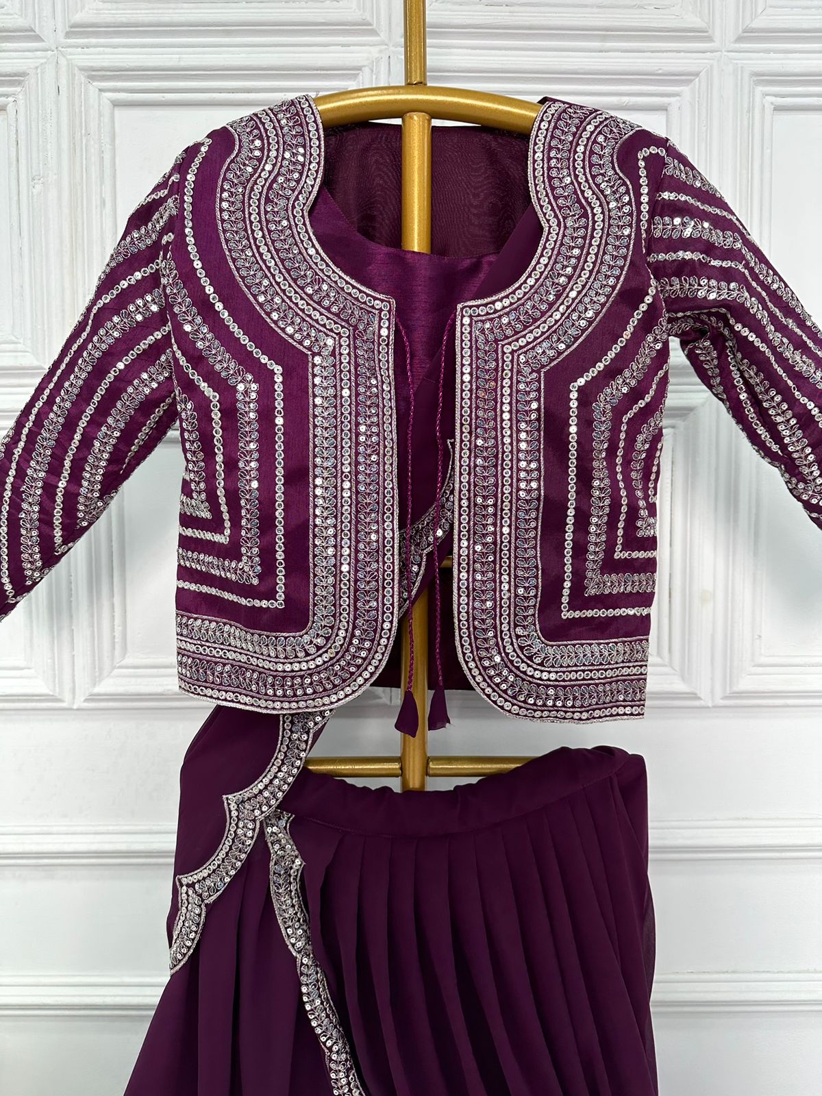 Special Designer Lehenga Saree With Koti & Blouse