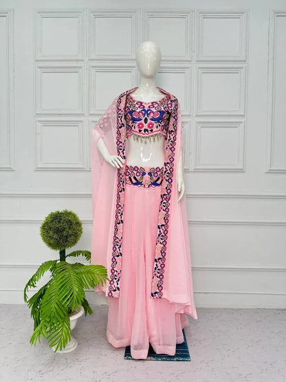 Special Designer Sarara Shrug With Koti &amp; Blouse