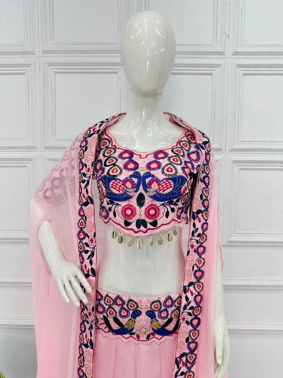 Special Designer Sarara Shrug With Koti &amp; Blouse
