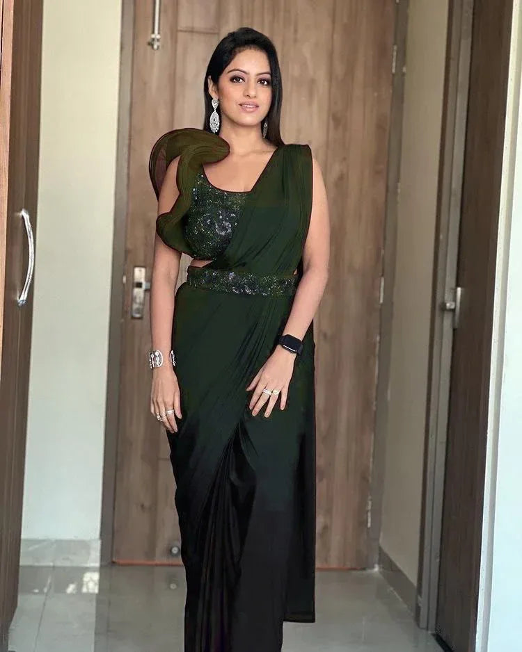 Bollywood Trending Satin With Coding &amp; Sequins Blouse
