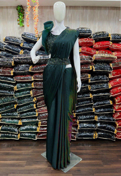 Bollywood Trending Satin With Coding &amp; Sequins Blouse