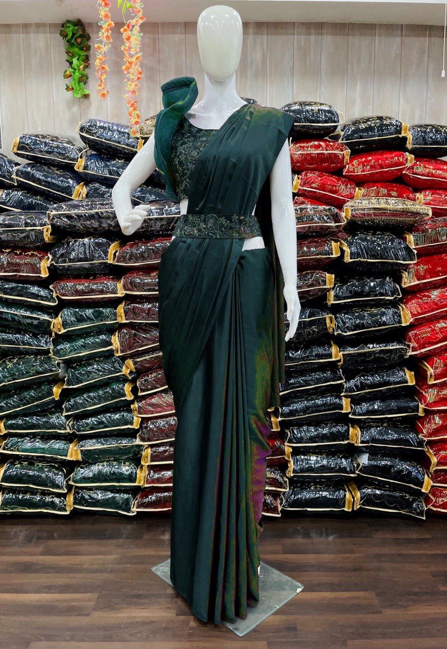 Bollywood Trending Satin With Coding & Sequins Blouse